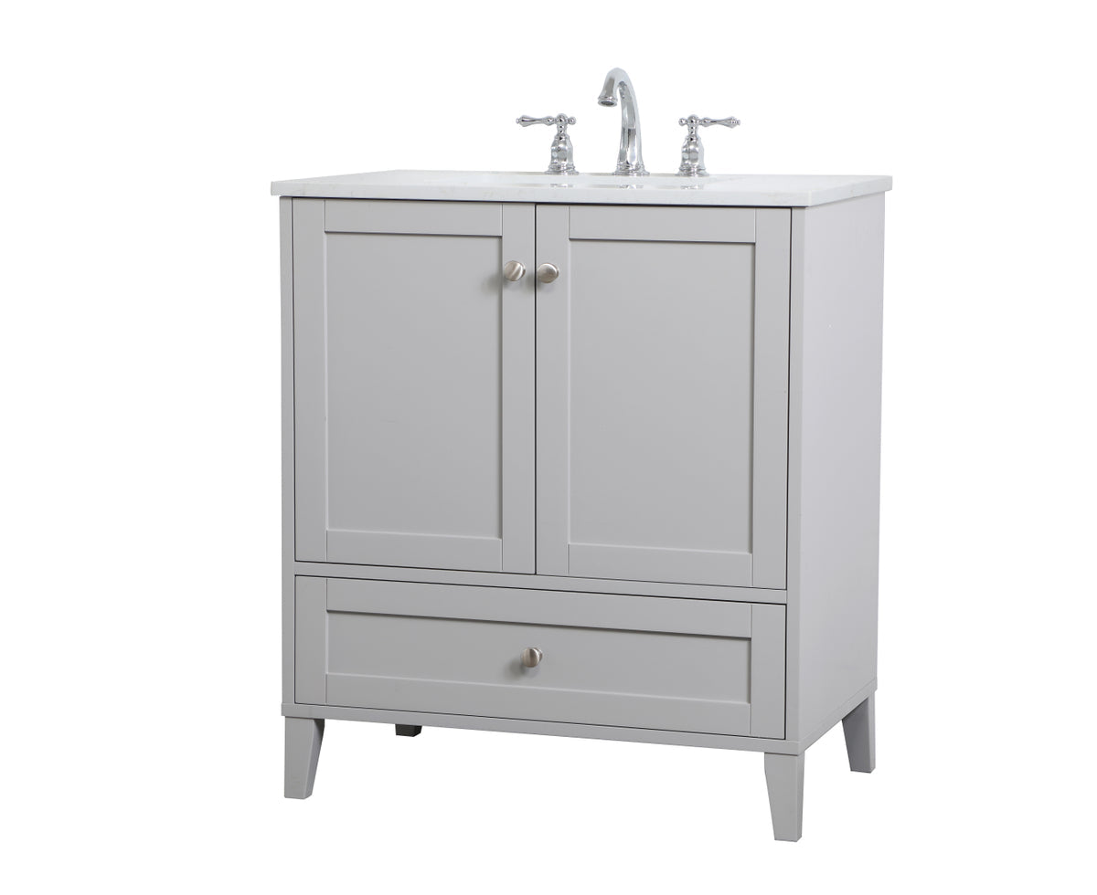 30 inch Single Bathroom Vanity in Grey