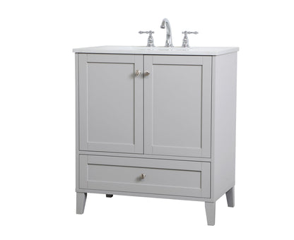 30 inch Single Bathroom Vanity in Grey