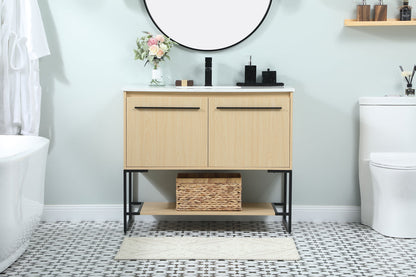 40 inch Single bathroom vanity in maple