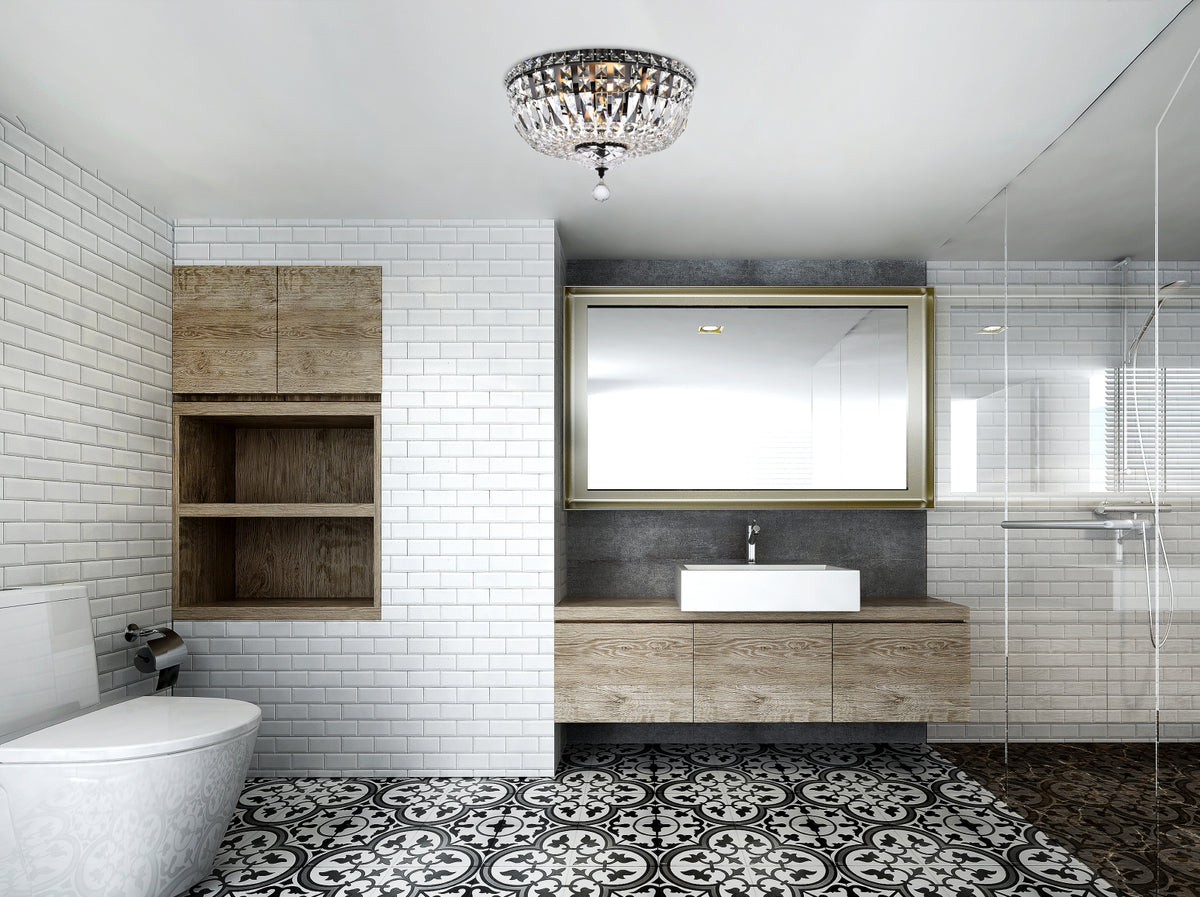 Tranquil 16 inch black flush mount