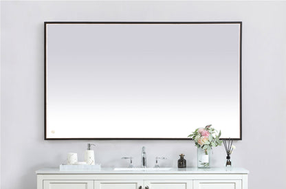 Pier 36x60 inch LED mirror with adjustable color temperature 3000K/4200K/6400K in black