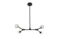 Zayne 4 Light Pendant in Black