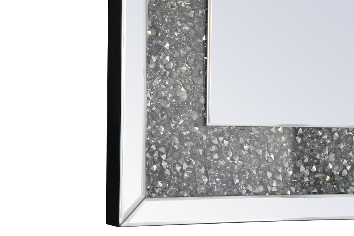 31.5 Inch Rectangle Crystal Mirror In Clear Finish