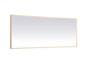 Pier 30x72 inch LED mirror with adjustable color temperature 3000K/4200K/6400K in brass