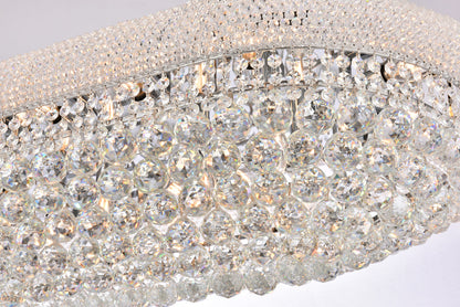 Primo 18 light Chrome Flush Mount Clear Royal Cut Crystal