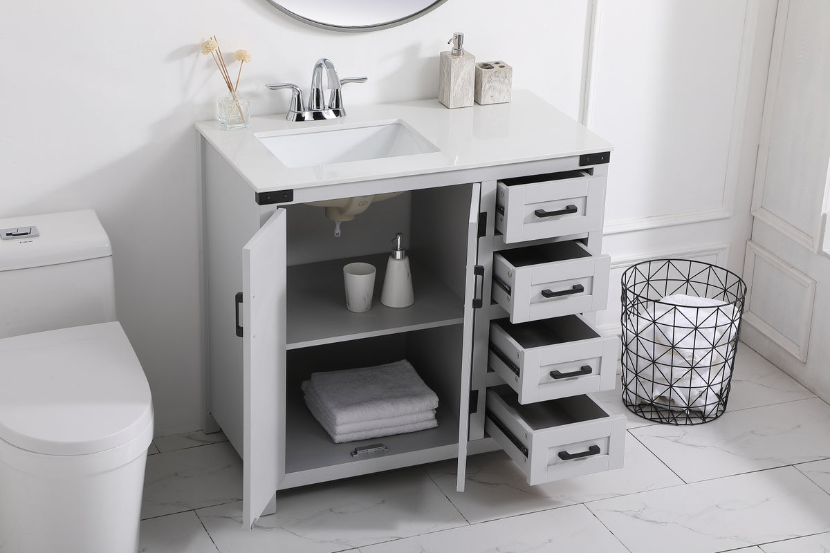 36 inch bathroom vanity in Grey