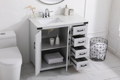 36 inch bathroom vanity in Grey