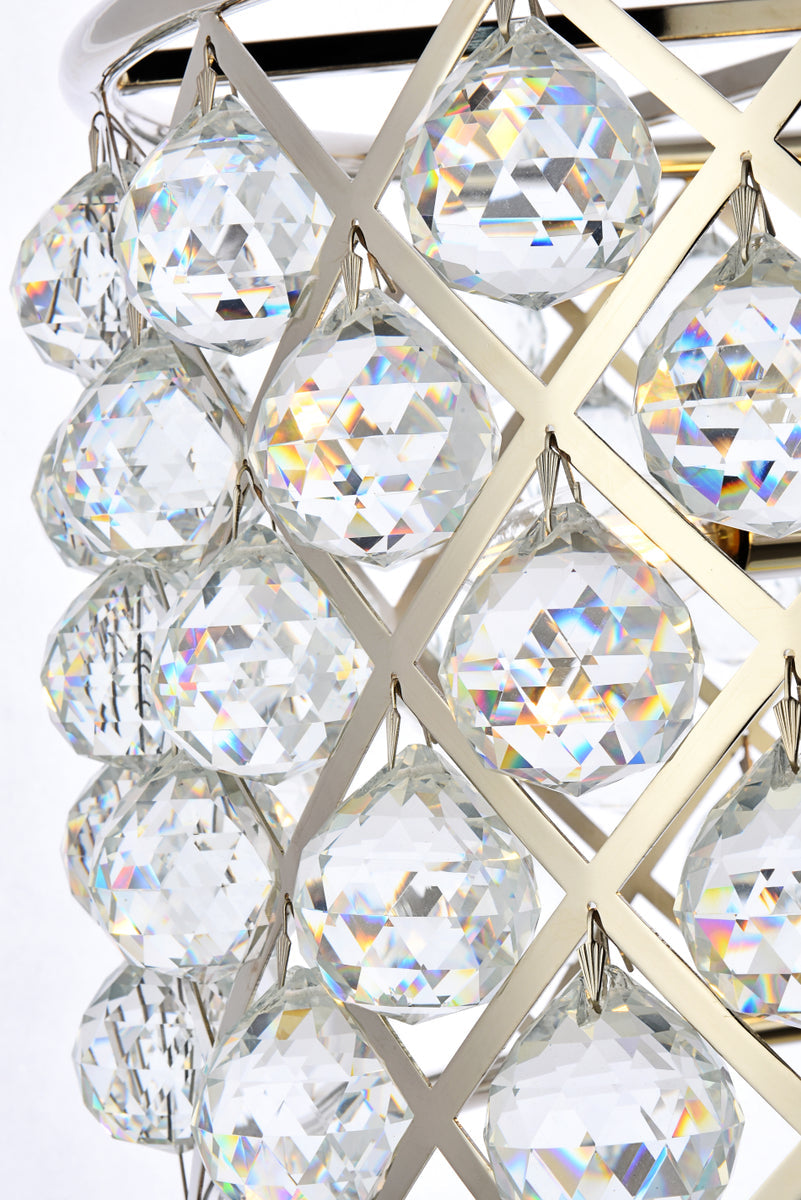 Madison 6 light polished nickel Pendant Clear Royal Cut Crystal