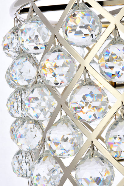 Madison 6 light polished nickel Pendant Clear Royal Cut Crystal