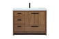 42 inch Single bathroom vanity in walnut brown