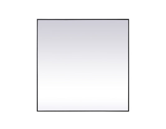 Metal Frame Square Mirror 48 inch in Black