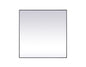 Metal Frame Square Mirror 48 inch in Black