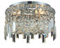 Maxime 4 light Chrome Flush Mount Clear Royal Cut Crystal