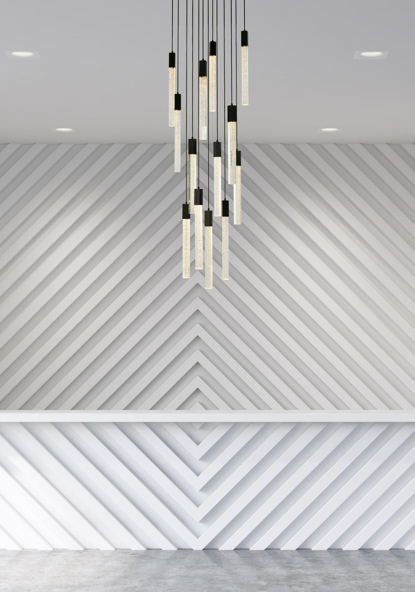 Weston 13 lights pendant in black