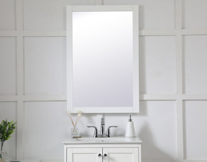 Aqua rectangle vanity mirror 24 inch in White