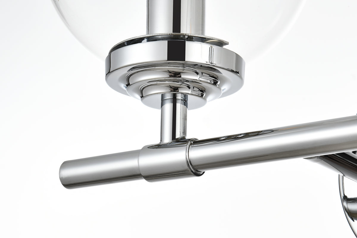 Ingrid 2 light Chrome and Clear Bath Sconce