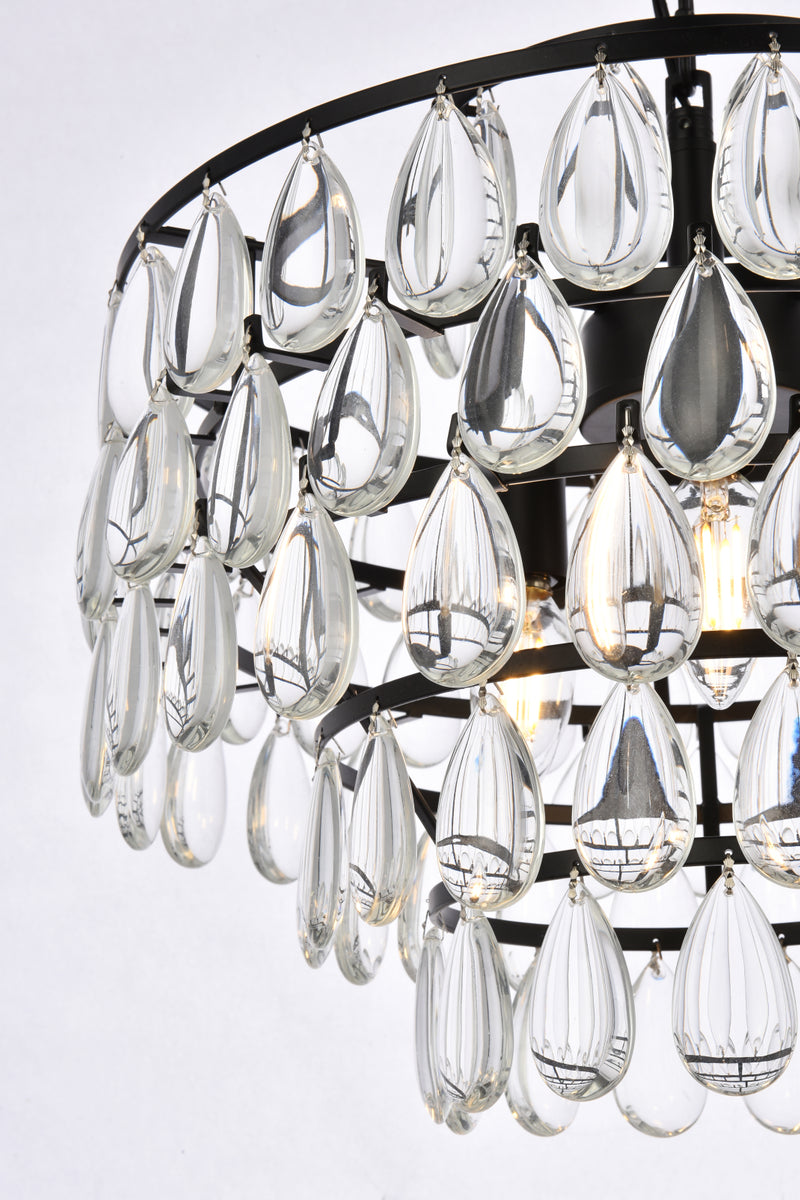 Mila 16 inch pendant in black