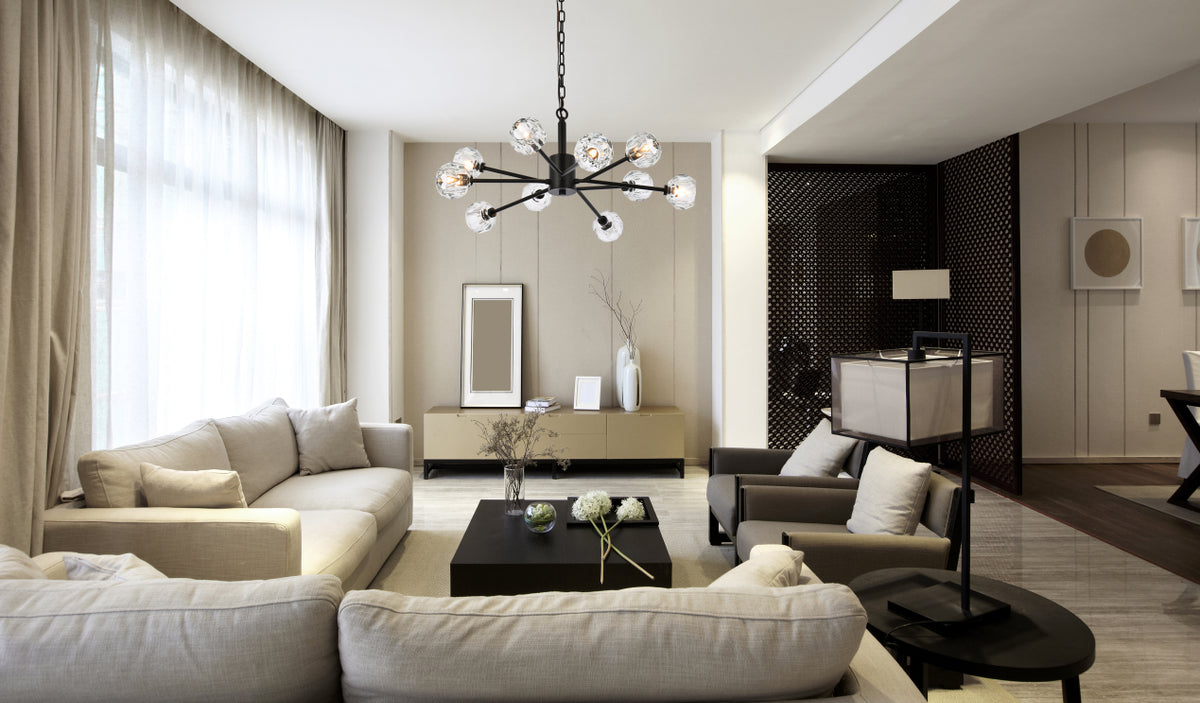 Graham 10 Light Pendant in Black
