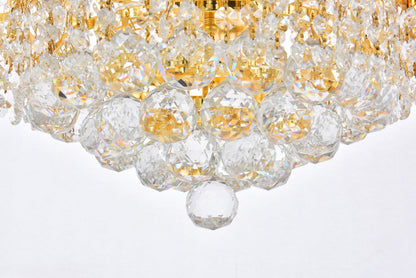 Belenus 6 light Gold Pendant Clear Royal Cut Crystal