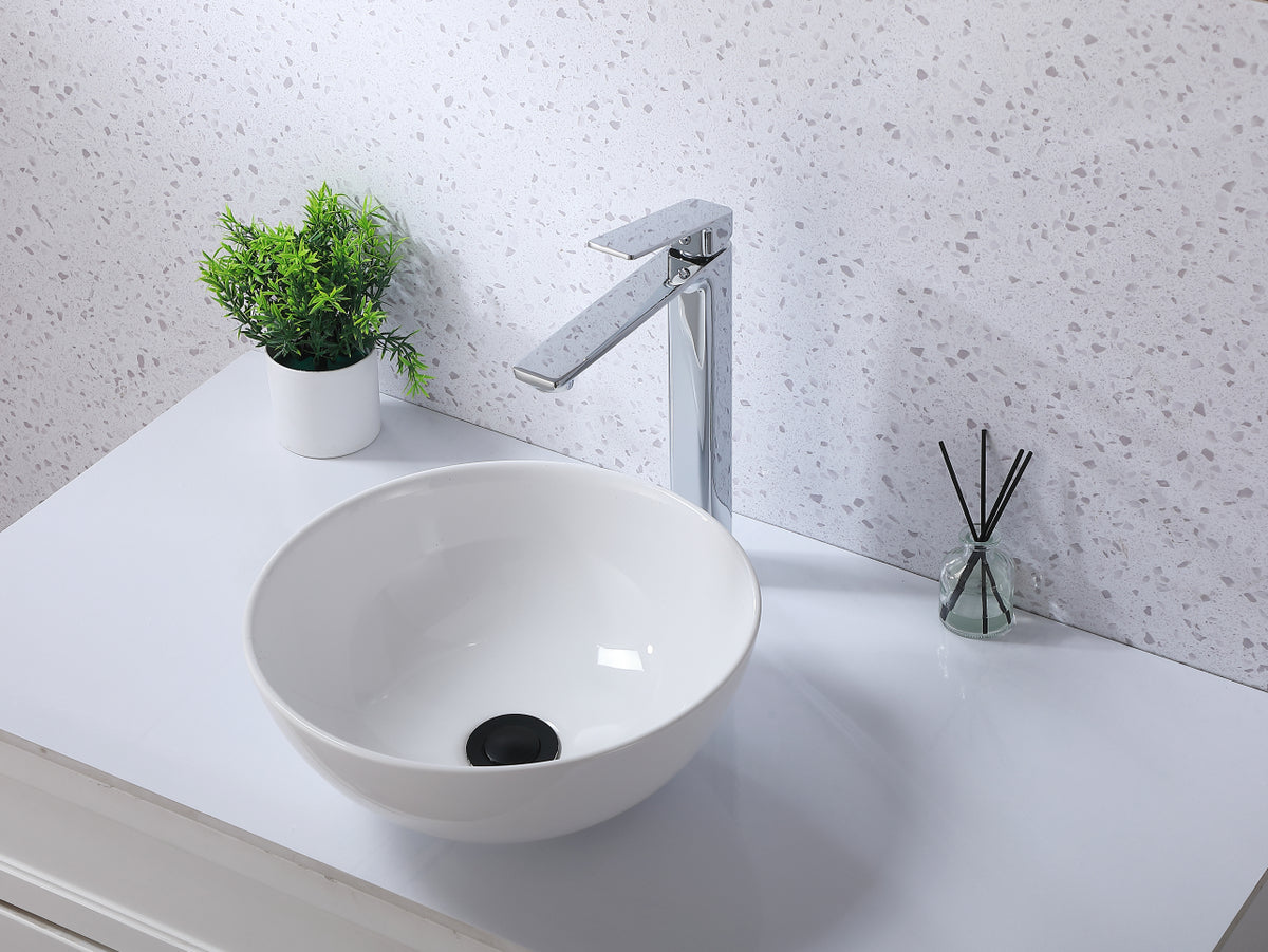 Lena Single Hole Single Handle Bathroom Faucet in Chrome