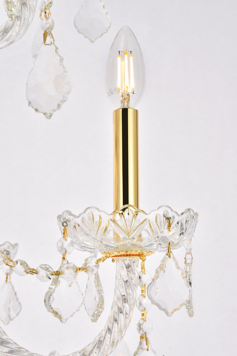 Giselle 21 light Gold Chandelier Clear Royal Cut Crystal