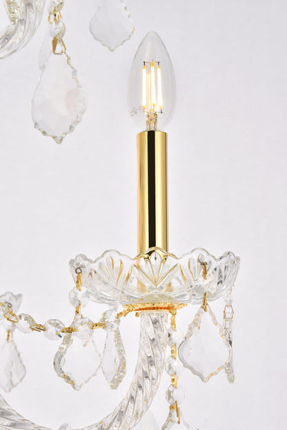 Giselle 21 light Gold Chandelier Clear Royal Cut Crystal