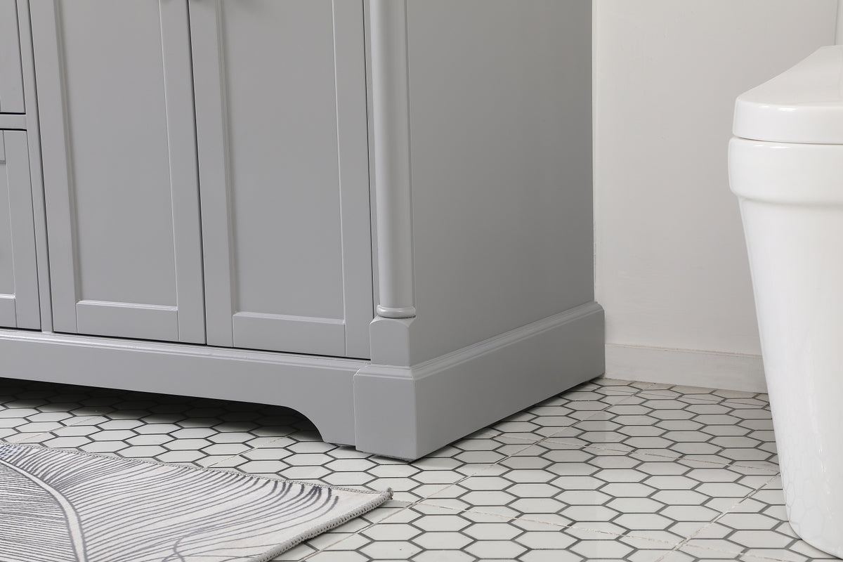 60 inch double bathroom vanity in Grey