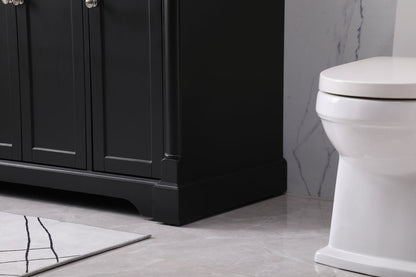 48 inch Single bathroom vanity set in black