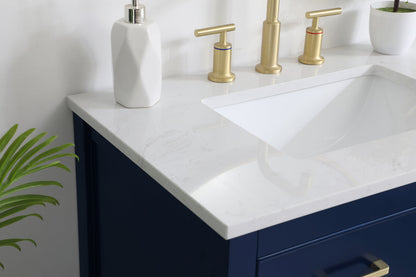 30 inch Single Bathroom Vanity in Blue