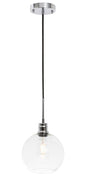 Emett 1 light Chrome and Clear glass pendant