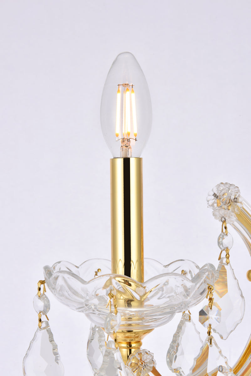 Maria Theresa 1 light Gold Wall Sconce Clear Royal Cut Crystal