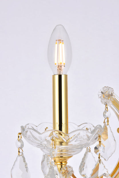Maria Theresa 1 light Gold Wall Sconce Clear Royal Cut Crystal