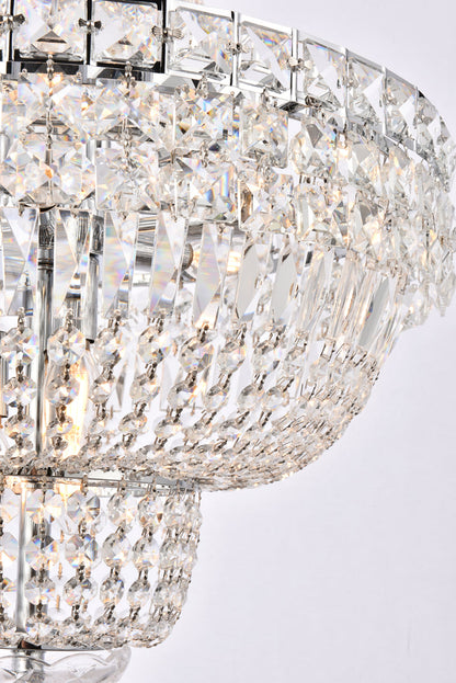 Tranquil 12 light Chrome Pendant Clear Royal Cut Crystal