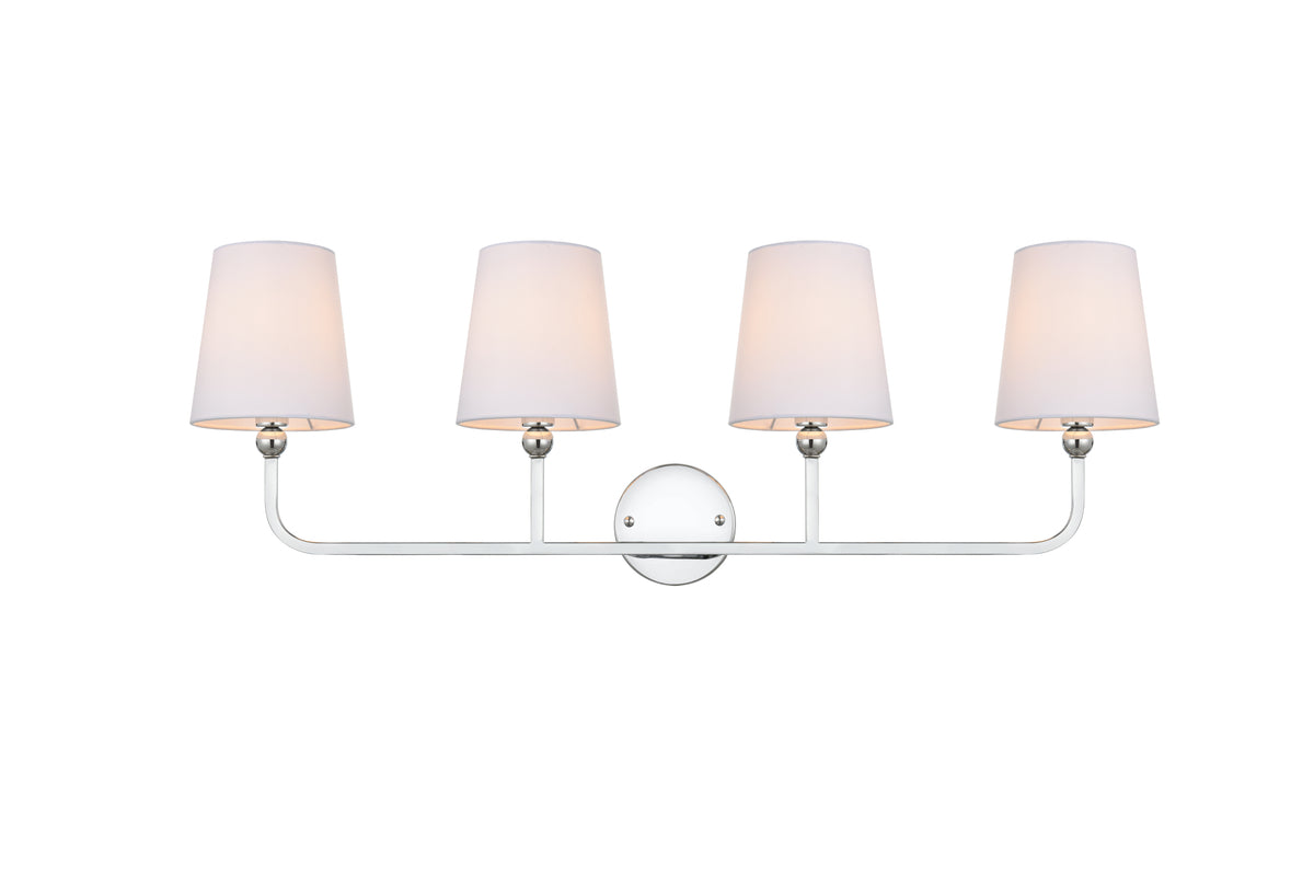 Colson 4 light Chrome and Clear Bath Sconce