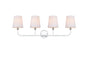 Colson 4 light Chrome and Clear Bath Sconce