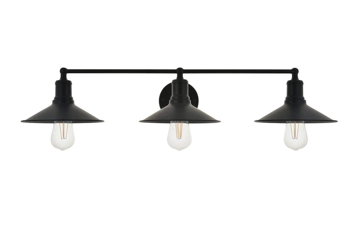 Etude 3 light black Wall Sconce