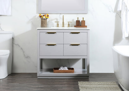 36 inch Single bathroom vanity in grey