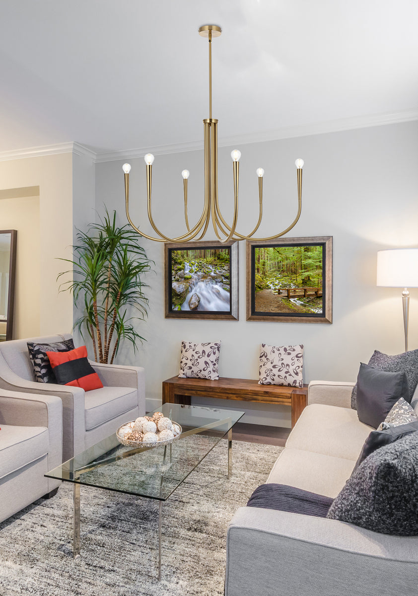 Layne 36 inch chandelier in Gold