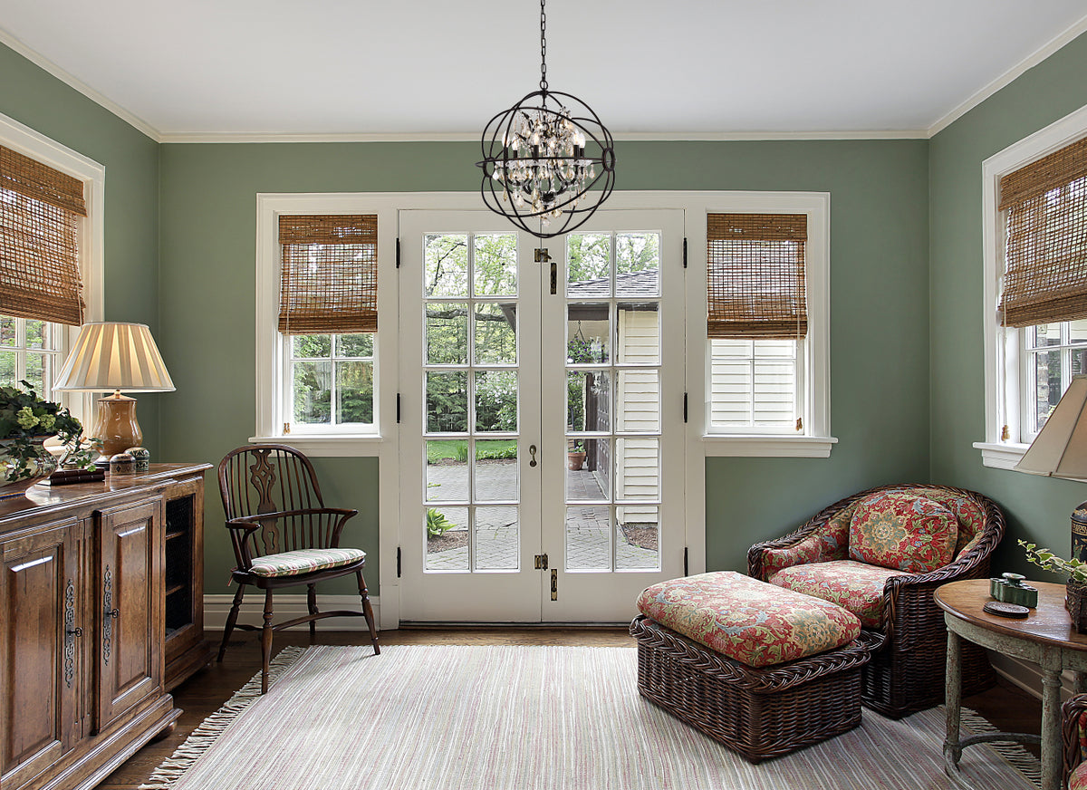 Geneva 6 light Dark Bronze Chandelier Golden Teak (Smoky) Royal Cut crystal