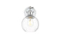 Kai 1 light Chrome and Clear Bath Sconce