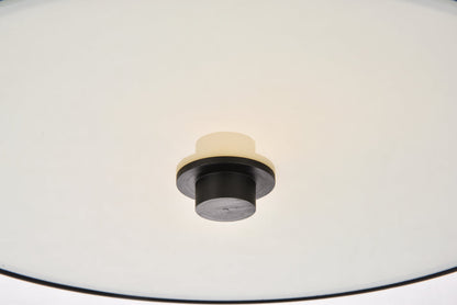 Hadrian 2 light 12 inch flat black flush mount