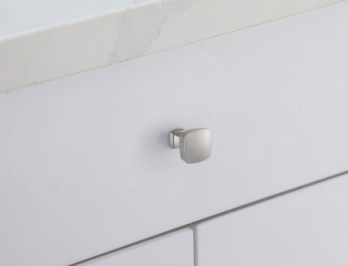 Irvin 1.3" Brushed Nickel Square Knob Multipack (Set of 10)