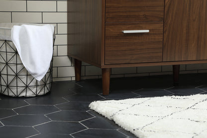 48 inch bathroom vanity in Walnut with backsplash