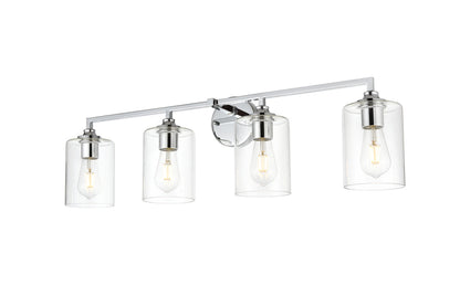 Mayson 4 light Chrome and Clear Bath Sconce