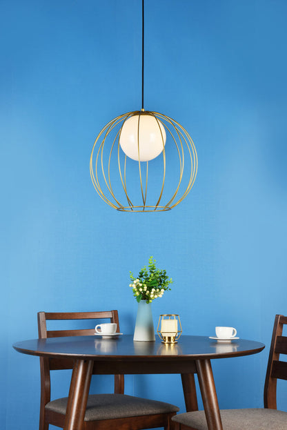 Wetzel 1 light brass pendant