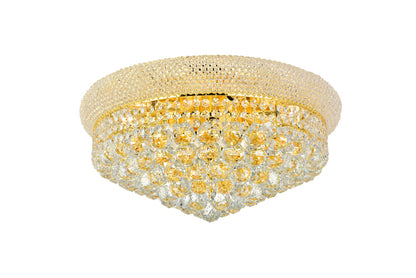 Primo 10 light Gold Flush Mount Clear Royal Cut Crystal