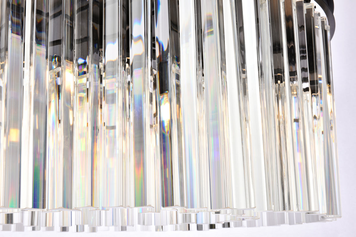 Sydney 8 light Matte Black Chandelier Clear Royal Cut Crystal