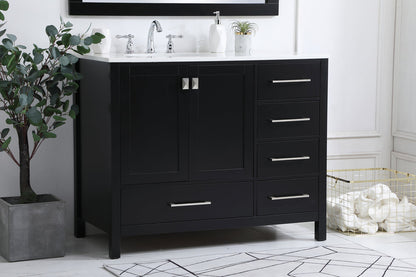 42 inch Single Bathroom Vanity in Black