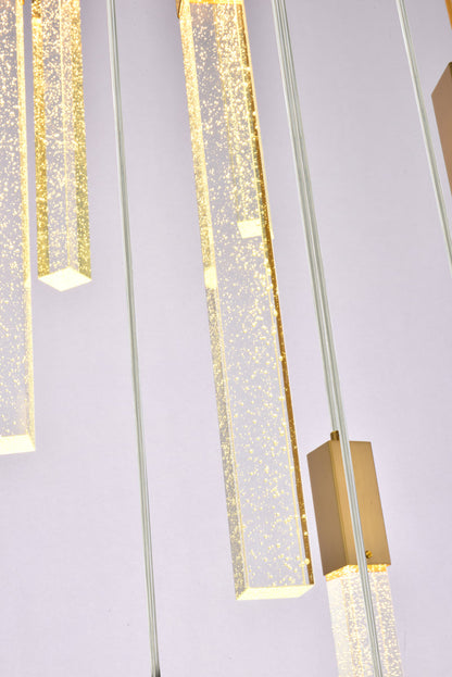 Weston 8 lights pendant in satin gold