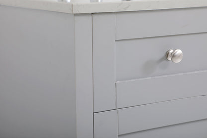 60 inch Double Bathroom Vanity in Grey